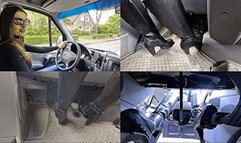 Driving the van with sexy boots