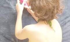 Pink Vibrator and Crocheted Lingerie Round 2 - Ass