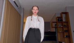 A classmate from a parochial school is sucking my candle for repose