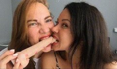 Two vampirelas biting your cock d