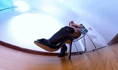 4K MIYA Black Pantyhose Teasing 360VR