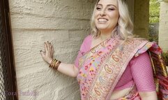 Barefoot wife unable to resist revving hubby's favorite car