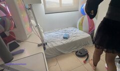 Owllete inflates and writes on yoga ball