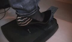 00018 - Asuka drives in the car racing game with an original 90s stiletto