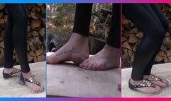 Sandal Cock Crush in the woods I Ayesha