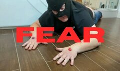 crush sweets on slave's hands