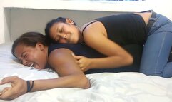 Esmeralda gets tickled by her daughter