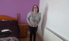 Wife Undresses getting ready for work as secretary