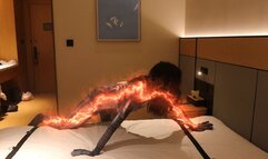 Spider-woman tickled after being caught