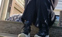 Smoking outside without socks