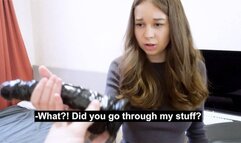 My roommate came unexpectedly while I was rummaging through her things. ????