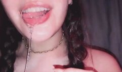 Playing With My Tongue With So Much Drool - Tongue Fetish