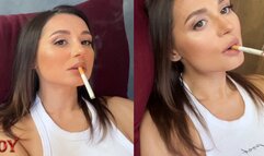 2 cigarettes for lunch (selfie)