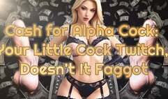 Cash for Alpha Cock Your Little Cock Twitch, Doesn't It Faggot
