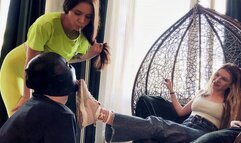 Licking Dirty Sneaker Soles With Face Busting and Foot Gagging Femdom (MP4 HD 720p)