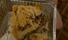 He gets my spit food scraps only