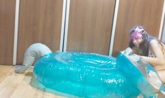 Looner Couple is having sex on a Inflatable Unicorn