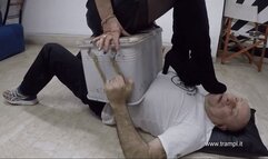 A948 Lady Noir in FootStool Face Trample