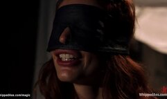 Ginger lesbian bound and butt fucked