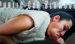 Quickie Public Car Blowjob And Cum Swallow