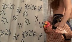 Pegging Queen- Submissive slut fucked all over the flat