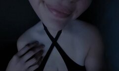 Playing With My Tongue and Boobs With So Much Drool and Spit