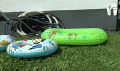 Inflatables under worn Sneakers
