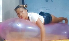Sexy Juju Sensually Rides Your HUGE Pink Gl Airship Balloon Non Pop