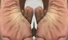 Deep Tanned purple pedi soles