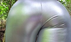 Shiny Silver Ass Outdoors Mesmerize JOI