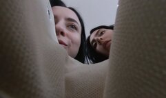Sara and Palina: The little Admirer (unaware Giantess) 4K Version VR360