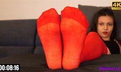 Anika in Red Pantyhose - 4K MP4