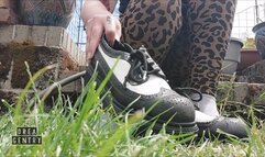 Wearing Heavy Leather Goth Saddle Shoe Creepers