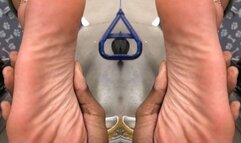 Tanned bronze soles and Toes