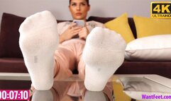 Latina Model Sweaty Socks - 4K MP4
