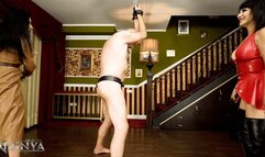 A painful double whipping from me and Miss Dupont