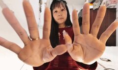 Asian beauty sexy pink HAND FETISH