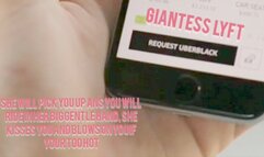 HD GiantessLyft She will pick you up ans you will ride in her big gentle hand, she kisses you and blows on youif your too hot