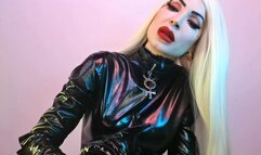 Hands over mouth - PVC GLOVES, FEMME FATAL