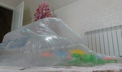 Alla releases all the air with a loud hiss from a rare air mattress