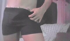 Jerking Off Masked tattoed Twink with big dick - Solo Male