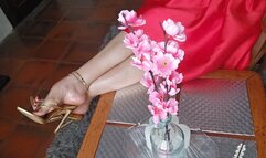 Milah Arches Highly Arched Feet Paradise on gold sandals