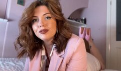 Chastity tasks with encouraging strip tease