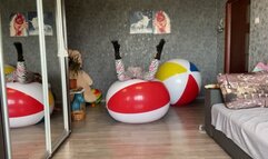 jumping on a very inflated ball from Shosu