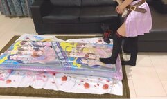 stepping on an anime air mattress