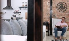 Redhead taking her first anal