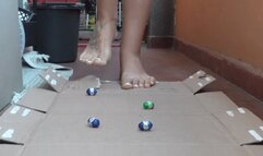 Italian Girlfriend - chocolate eggs crush under size 11 barefoot goddess