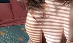 Sexy Sub Stuffs Her Mouth and Pussy