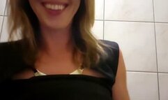 Anati In Real Public Toilet Fingering Her Pussy