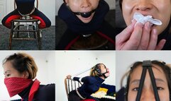 Young cute Chinese submissive girl in strict chair tie and multi gagged (mp4)